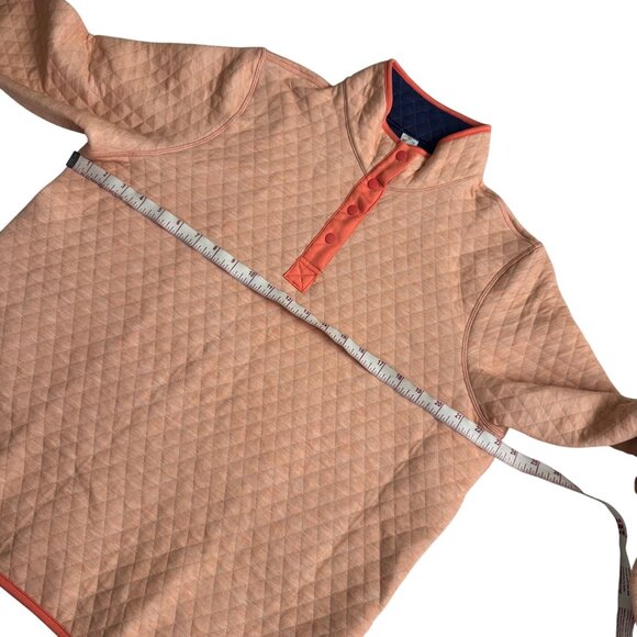 Marine Layer Womens Quilted Snap Pullover Jacket X-Large Peach & Navy nwot - Picture 9 of 12